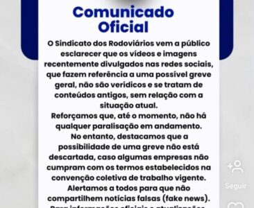 Rodoviários desmentem boatos sobre greve, mas alertam para risco de nova paralisação