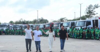 Fred Campos entrega nova frota e equipamentos para limpeza pública em Paço do Lumiar