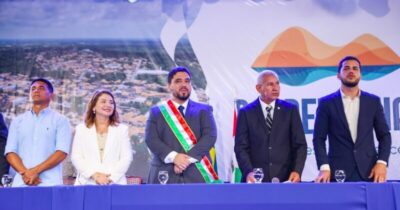 Iracema Vale conclama junção de esforços pelo desenvolvimento de Barreirinhas, Belágua e Urbano Santos durante posse dos prefeitos