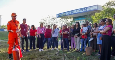 Comerciantes que atuarão no Arraial da Assembleia recebem treinamento de combate a incêndio