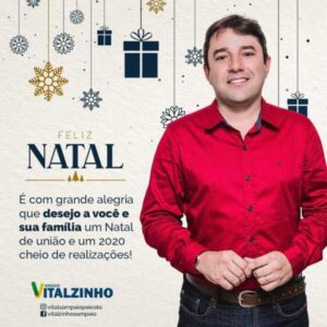 Pré-candidato a prefeito de Barra do Corda Vitalzinho Sampaio deseja a todos boas festas e feliz 2020
