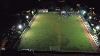 Prefeito Rigo Teles e Hildo Rocham entregam estádio de futebol em Barra do Corda