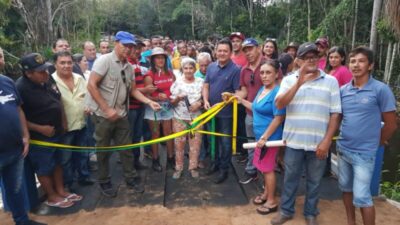 Prefeito Rigo Teles inaugura ponte entre os povoados Santa Fé e Vila Nova em Barra do Corda