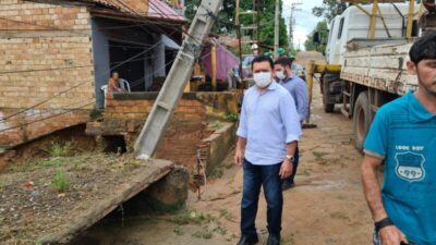 Prefeito Rigo Teles percorre bairros e povoados para avaliar o agravamento na infraestrutura após chuva de 93 milímetros