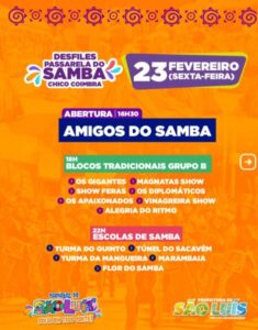 Prefeitura realiza Carnaval 2024 da Passarela do Samba Chico Coimbra neste fim de semana