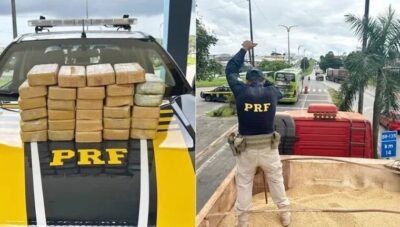 PRF apreende 29 tabletes de cloridrato de cocaína em carga de soja