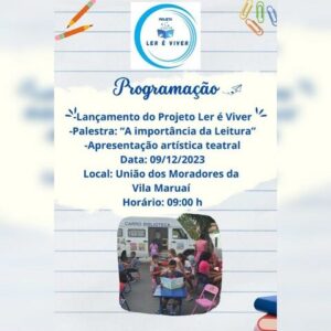Projeto Ler é Viver será lançado com dose dupla de programação