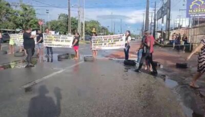 Moradores do Coroadinho fecham Avenida dos Africanos em protesto com falta de infraestrutura no bairro