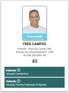 Justiça defere a candidatura de Fred Campos que segue para ser eleito prefeito de Paço do Lumiar com larga vantagem