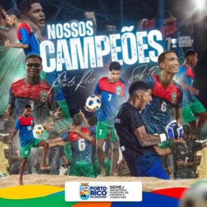 Seleção Portorriquense de Beach Soccer é vice-campeã do Maranhense Sub-18