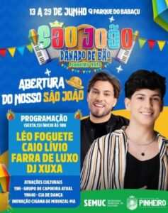 Léo Foguete comanda a abertura do São João de Pinheiro na sexta-feira