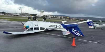 ASSISTA! Tempestade com ventos de mais de 120km vira aviões e causa estragos em Lisboa