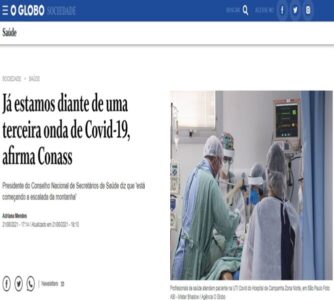 Já estamos na 3ª onda da covid-19, afirma CONASS