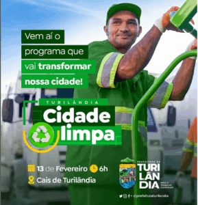 Prefeito Paulo Curió lança nesta quinta-feira, 13, o Programa Turilândia Cidade Limpa