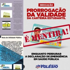 Entidades estudantis lançam Nota e desmentem deputado