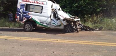 URGENTE!! Grave acidente na Br-226 entre Barra do Corda e Grajaú deixa a ambulância de Itaipava totalmente destruída