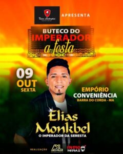 VEM AÍ!! Grande show com o cantor Elias Mankbel dia 9 de outubro em Barra do Corda
