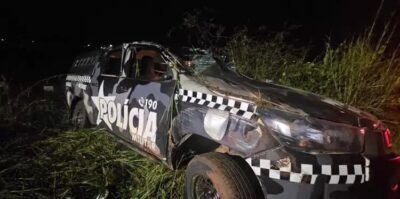 Policiais militares sofrem acidente durante perseguição em Altamira