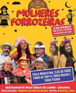 Sexto Encontro das “Mulheres Forrozeiras” será realizado nesta sexta (8) em São Luís