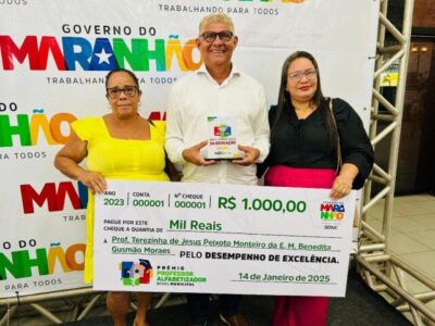 Bequimão recebe Selo Ouro da Educação e prêmio Professora Alfabetizadora