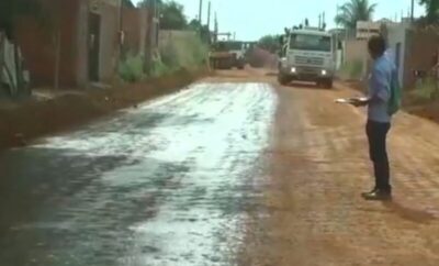 Balsas segue sendo pavimentada com recursos viabilizados pelo senador Roberto Rocha