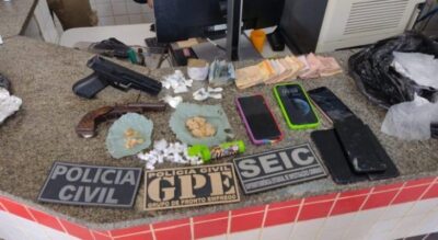 Quatro pessoas são presas por tráfico de drogas em Alcântara, durante operação da Polícia Civil