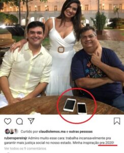 Recado para Duarte Jr? Sem mocotó, Rubem Jr posta foto ao lado de Flávio Dino com IPhone na mesa e tudo o mais…