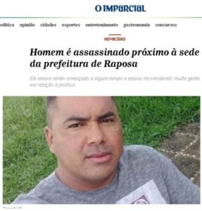 Blogueiros de Raposa até agora nada falaram sobre assassinato próximo da Prefeitura, detalhe: câmeras de seguranças estavam posicionadas para baixo no momento do crime…