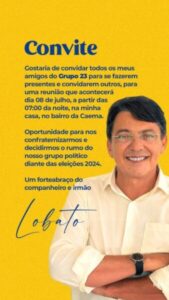 ELEIÇÕES 2024: Ex-prefeito Lobato realiza reunião neste sábado, para deliberar sobre os rumos do grupo 23 em Santa Helena