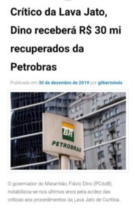 Flávio Dino virou Tchutchuca? Quem diria, o governador tuiteiro ficou caladinho sobre os milhões que vai receber da Lava Jato?