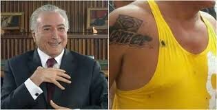 Quando se sentir um idiota, lembre-se que tem gente que faz tatuagens de políticos e ladrões…