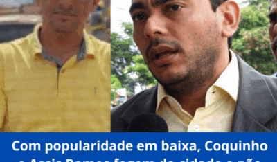 Com popularidade em baixa, Coquinho e Assis Ramos fogem da cidade e não aparecem para transferir faixa a novos prefeitos