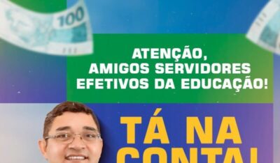 Prefeito de Afonso Cunha anuncia pagamento do terço de férias para funcionários efetivos da educação