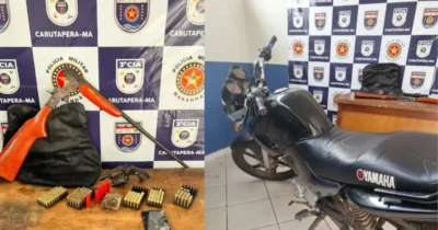 Dois homens são presos por posse ilegal de armas, tráfico de drogas e receptação em Carutapera