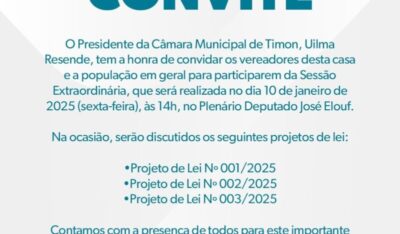 Blog Do Ribinha: Câmara de Timon elege membros das comissões, Corregedoria e aprecia projetos de lei do Executivo amanhã, 10