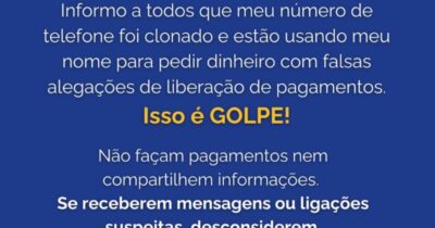 Blog Do Ribinha: Secretário tem celular clonado e alerta para golpes usando seu número
