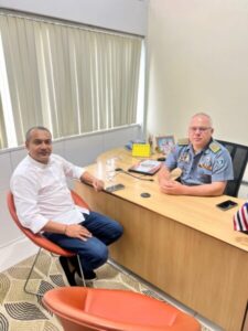 DEPUTADO JUNIOR CASCARIA DISCUTE MELHORIAS na SEGURANÇA DO MÉDIO MEARIM COM COMANDANTE DA PM