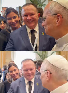 VÍDEO: Papa Leão XIV recebe a visita do governador Carlos Brandão e Larissa no Vaticano