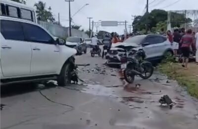 Motociclista fica gravemente ferido em acidente na Estrada de Ribamar na MA-201