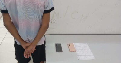 Adolescente é apreendido com celulares furtados durante pré-carnaval na Avenida Litorânea, em São Luís