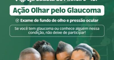 Ação Olhar Claucoma da Clínica Olhar Saúde oferece exames gratuitos de pressão ocular e fundo de olho e para diabéticos na cidade Pinheiro na Igreja Batista IBP