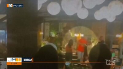 Policial Militar saca arma durante disputa por mesa de bar em São Luís; VÍDEO