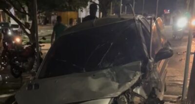 Motorista avança sinal vermelho e provoca colisão com outro carro no Angelim, em São Luís