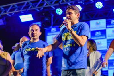 Juscelino Filho é recebido com festa em São Raimundo das Mangabeiras