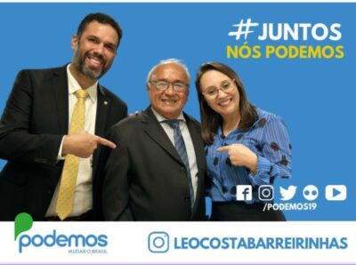 Após filiação do prefeito de Ribamar, Dr Julinho ao Podemos, acontecerá neste sábado, 23, a filiação do ex-prefeito Léo Costa de Barreirinhas…