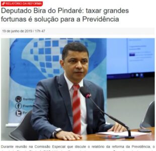 Agenda “progressista”: Atuação pífia de Bira, além de votar contra o marco regulatório dos esgotos, pedir a taxação de riquezas, vai querer liberar aborto e maconha?