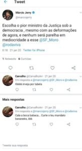 Antagonismo comunista: Jerry demostra ódio pelos avanços do Brasil nas redes sociais…