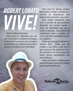Senador faz homenagem ao blogueiro Robert Lobato…