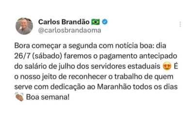 Governo do Maranhão antecipa pagamento dos servidores públicos estaduais