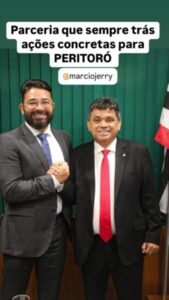 Prefeito Dr. Júnior firma parceria com Márcio Jerry e garante recursos para Saúde e Infraestrutura de Peritoró